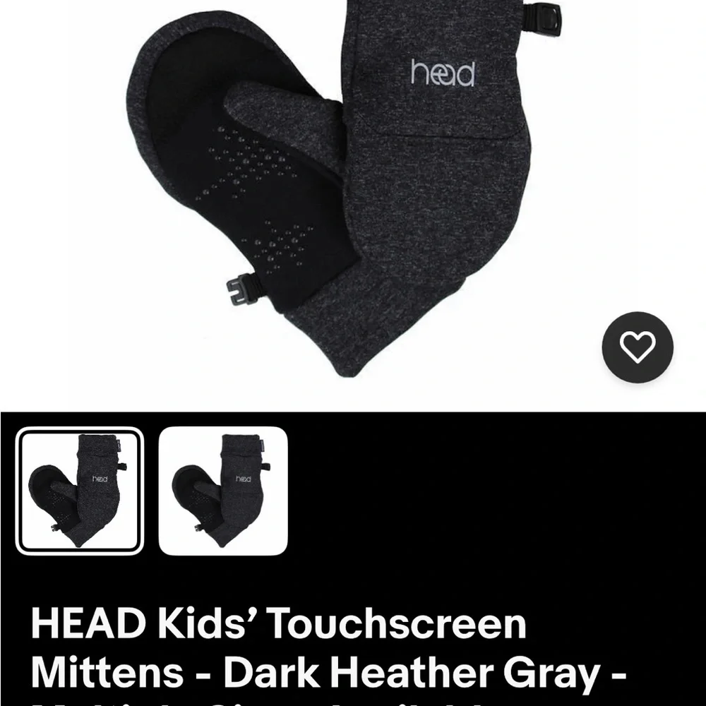 Head Dark Gray Mittens